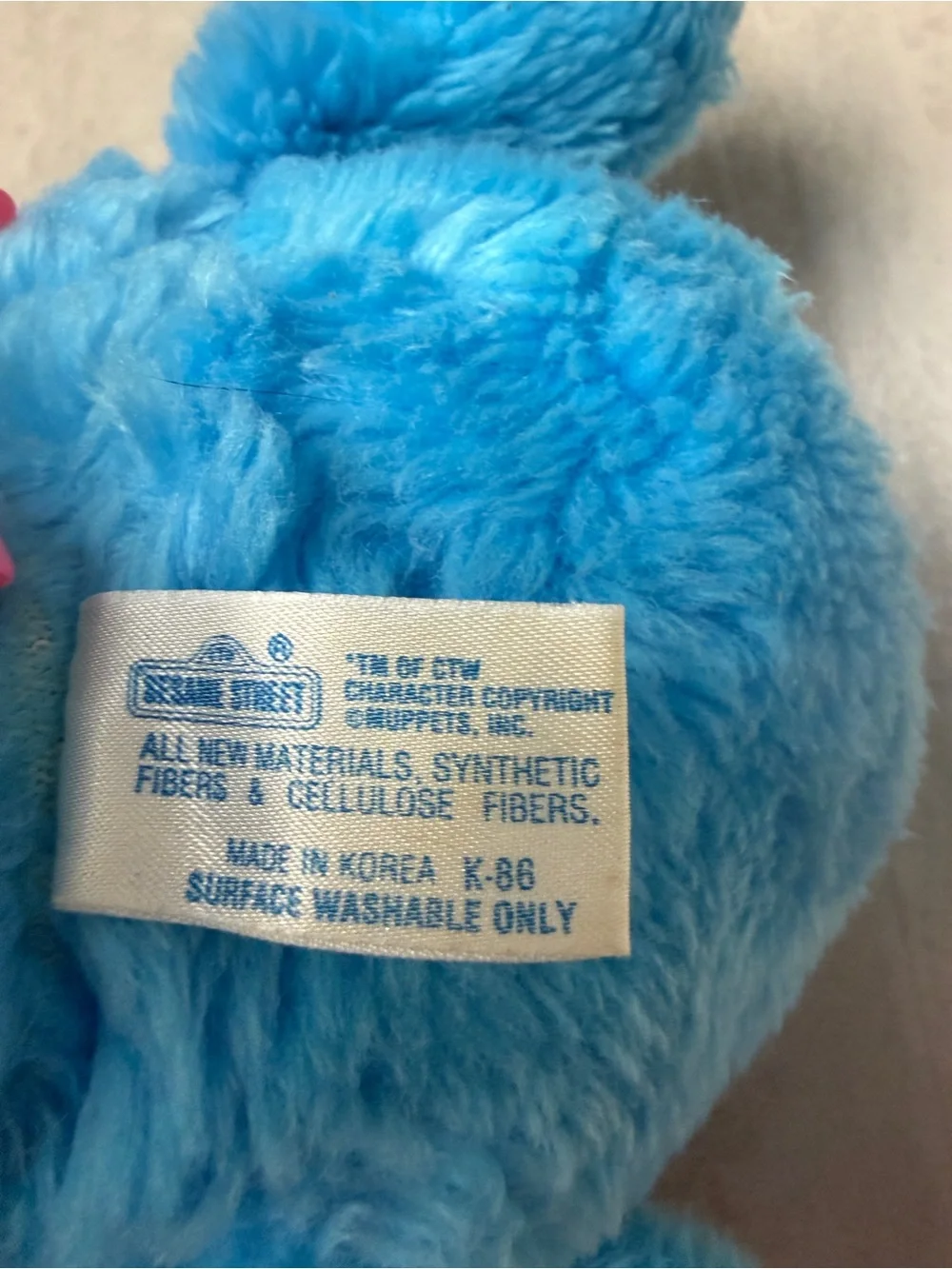 Vintage Sesame Street Cookie Monster plush stuffie Hasbro Softies